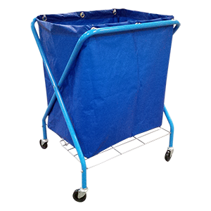 X Frame Laundry Cart with Blue Bag - 205L